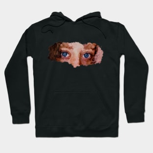 Blue eyes oil painting Hoodie